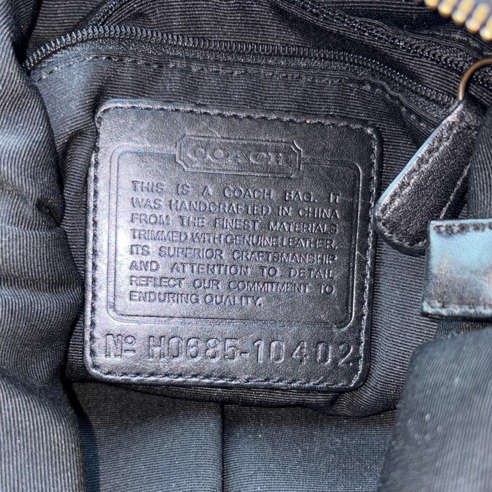 Coach Black Leather Shoulder Bag - Picture 5 of 5